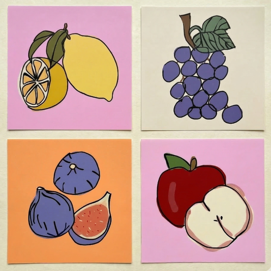 Sticker Pack "Obst"  10,5 x 10,5 cm